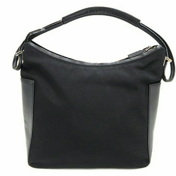 Gucci Leather Tote Satchel Vinatge Black Nylon  - Picture 8 of 14